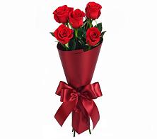 Букет 5 Красных роз Эдлесс Лав в Холмской