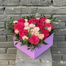 Цветочная композиция из Розы в коробке в Холмской