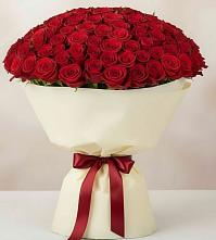 Букет 101 Красная роза Милано в Холмской