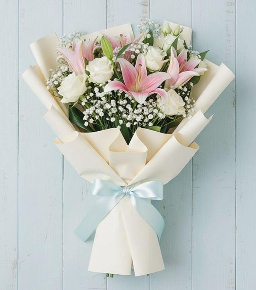 Букет цветов из: Лилии в Холмской