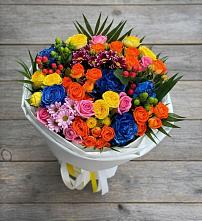 Букет цветов из:  Розы и Хризантемы в Холмской
