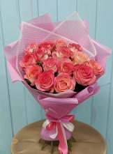 Букет 15 Розовых роз Равель #REPLACE_PRED# Холмской
