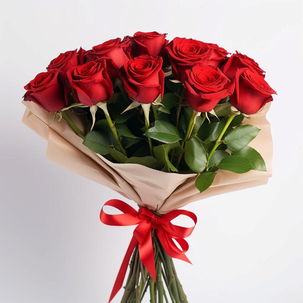 Букет 11 Красных роз Эдлесс Лав в Холмской
